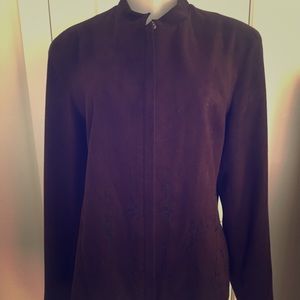Faux suede BCBG Members only styled jacket